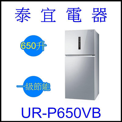 【本月特價】CHIMEI 奇美 UR-P650VB 雙門電冰箱 650公升 【另有NR-C501PG】