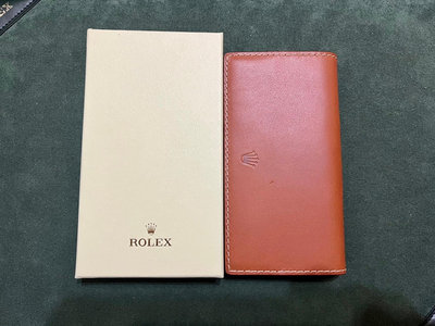 勞力士 Rolex Brown Leather 筆記本 記筆本 Note Book 小皮夾 VIP贈品