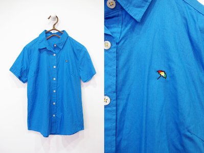 (出清特價）這裡 Zhè lǐ雨傘牌Arnold Palmer 湛藍色短袖襯衫