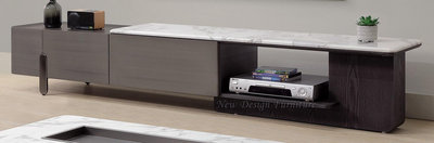 【N D Furniture】台南在地家具-MKC電鍍黑鈦金屬腳mdf噴漆7.3尺/220cm人造石面電視櫃YH