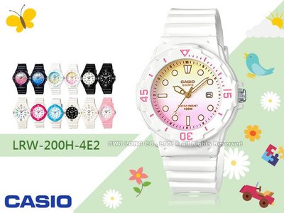 CASIO 手錶專賣店 LRW-200H-4E2 女錶 兒童錶 防水100米 日期 可旋轉錶圈 LRW-200H