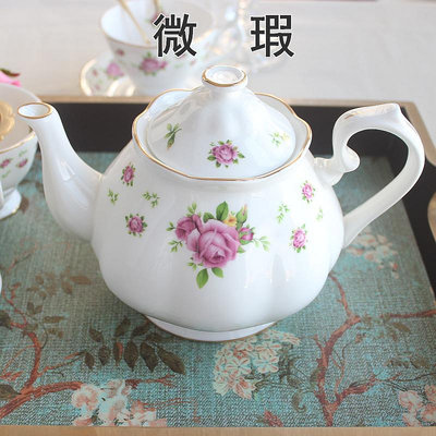 廠家出貨微瑕royal 英式下午茶茶具咖啡具骨瓷紅茶壺歐式復古田園創意陶瓷
