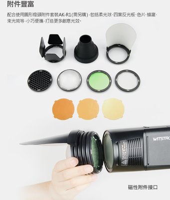 Godox 神牛 AK-R1 磁吸控光套件 (適用 AD200-H200R 圓形燈頭專用配件) 公司貨 V1-AK-R1