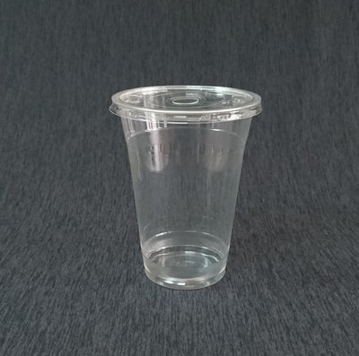 含稅_生物可分解【PLA R500Y 有捲邊冷飲杯+圓孔平蓋】1000組/箱  透明杯塑膠杯Y形杯 造型杯 環保杯 杯子