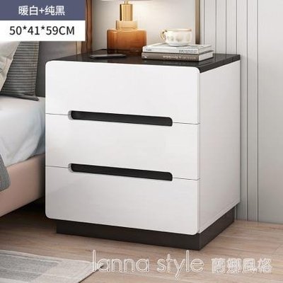 現貨熱銷-床頭櫃現代簡約家用輕奢簡易臥室床邊小櫃子迷你收納櫃小型置物架