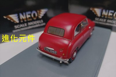 Neo 1 43 勞埃德樹脂仿真老爺汽車模型 LLoyd LS 300 1951 啞紅色