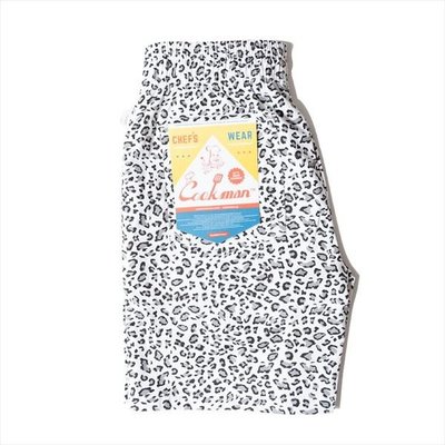GOSPEL【COOKMAN Chef Pants Short「Snow Leopard」】雪豹紋 白