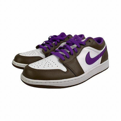 Nike Air Jordan 1 Low 新款棕紫色 復古 籃球鞋 低筒 男女同款 553560-215