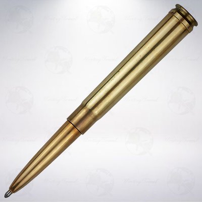 美國 Fisher .375 Cartridge Space Pen 子彈造型原子筆: 黃銅款/Raw Brass
