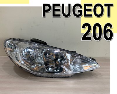 》傑暘國際車身部品《全新 寶獅 PEUGEOT 206 晶鑽 原廠型 大燈 頭燈 一顆1800元