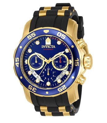 【潮裡潮氣】INVICTA男款6983 Pro Diver系列計時表藍色錶盤黑色聚氨酯錶帶