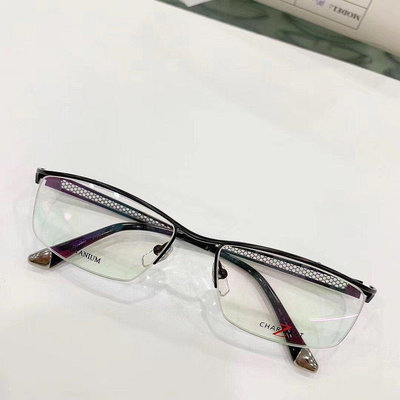 Charmant新款純鈦近視眼鏡框夏蒙Z鈦架ZT19806商務男士半框超輕眼鏡架