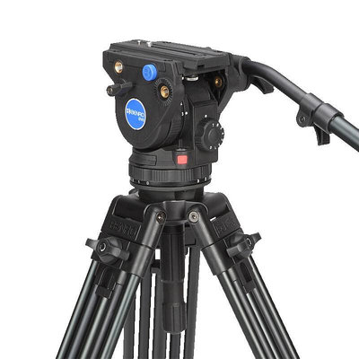 相機三腳架百諾BV6 4 8 10 攝像機三腳架專業攝影液壓阻尼云臺三角架視頻移動滑軌搖臂單反相機錄像KH25P KH2