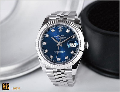 大銘腕錶 二手極新品 勞力士 ROLEX 蠔式 126334 藍面時鑽 41MM RX214121