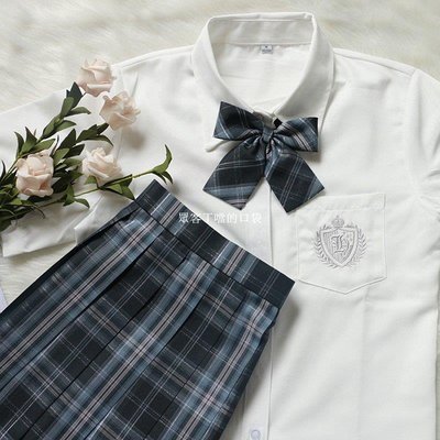 正版格裙套裝JK制服女裙子2021夏季學生短袖襯衫大碼格-眾客丁噹的口袋