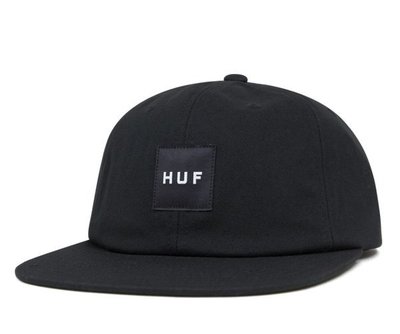 【HOMIEZ】 HUF TWILL BOX LOGO 6 PANEL【HT62028】黑 棒球帽