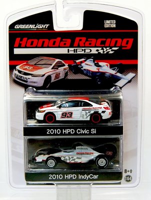 【翔浜車業】HONDA RACING HPD 2010 CIVIC SI/INDY CAR 模型車(二台)◎絕版限量一組