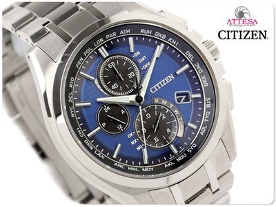 CITIZEN 星辰錶 ATTESA 系列 Eco-Drive 光動能 電波 鈦金屬 計時 手錶 生日 禮物 業務 AT8040-57L