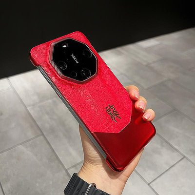 新年中式印花華為mate60pro手機殼mate60復古60pro+紅色60rs非凡大師40pror