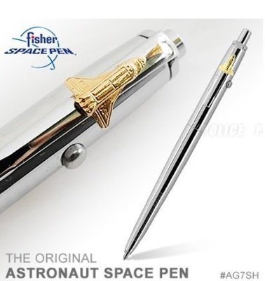 【LED Lifeway】Fisher Astronaut Space Pen (公司貨)太空人系列筆-銀殼#AG7SH