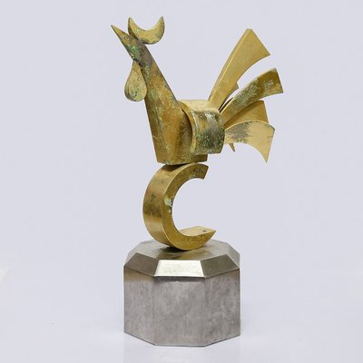 YUCD當代藝塑-不鏽鋼材質-金雞風采-雕塑-塑像(疑似是-楊英風作品~亞哥花園內花燈造型相關)160615-7
