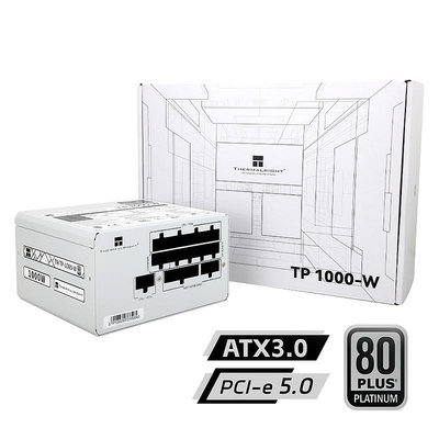 利民THERMALRIGHT額定1000W TP1000-W ATX3.0白金全模電源PCIE5.0