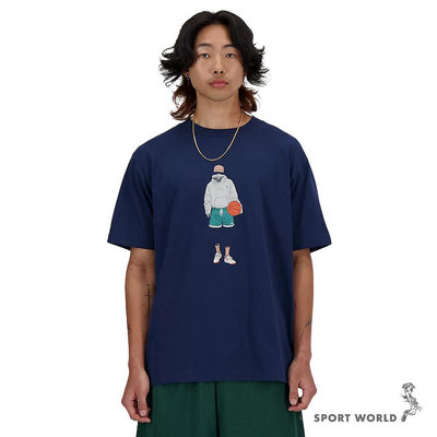 New Balance 短袖上衣 男裝 純棉 美版 藍【運動世界】MT41578NNY