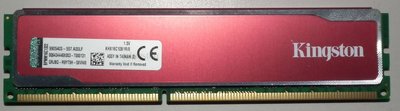 金士頓DDR3-1600 8GB雙面顆粒KHX16C10B1R/8終身保固桌上型記憶體8G終保紅色散熱片KINGSTON