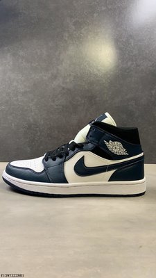 Air Jordan 1 Mid “Dark Teal” 藏藍 黑曜石 中筒 休閒鞋 554724-411