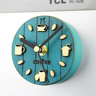 咖啡飲料餐具休閒冰箱鐘 咖啡杯豆 創意磁鐵吸冰箱貼時鐘錶 留言貼吸粘掛鐘 388元