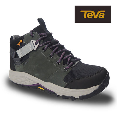TEVA女Grandview GTX 高筒防水黃金大底郊山鞋/登山鞋(鐵灰色-TV1106832DKSW)