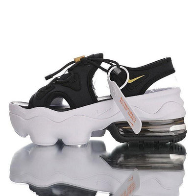NIKE W AIR MAX KOKO SANDAL 女生厚底休閒運動後氣墊增高涼鞋「黑白金」CI8798-001