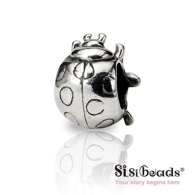 Sisibeads 純銀手鍊 適PANDORA潘朵拉 Beads 純銀珠飾 甜美Q比 可愛瓢蟲 現貨代購 soufeel