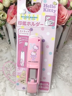 ♥小公主日本精品♥Hello KItty 凱蒂貓 粉紅盒 印鑑連續印章盒印鑑收納盒-56882506