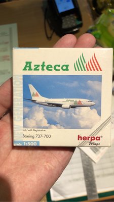 RBF 寄賣 herpa 1/500 Azteca 737-700 8成新模型 C22531163030621