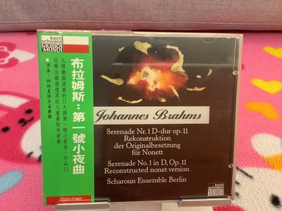 布拉斯：第一號小夜曲Brahms:Serenade Nr.1,op.11(Nonett-Fassung)全新未拆封