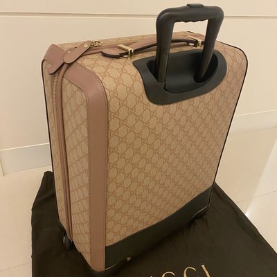 Gucci 經典logo 登機箱 行李箱 限量(粉膚色)