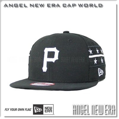 【ANGEL NEW ERA 】MLB 匹茲堡海盜 黑底白字 星星 9FIFTY SNAPBACK 日本限定