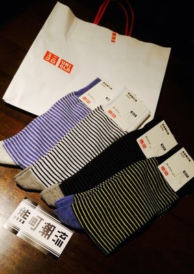 全新正品 UNIQLO 素色單色襪 socks 襪子 MEN 25-27cm 4雙ㄧ組
