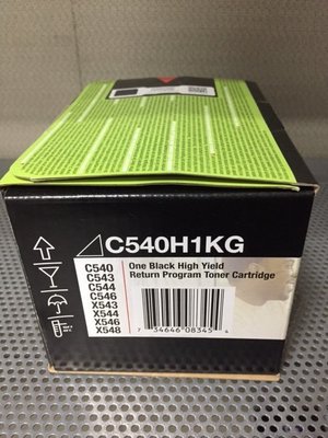 (含稅價)Lexmark C540 黑色原廠碳粉匣 C540H1KG C540/C544dn適用