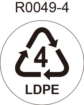 圓形貼紙 R0049-4 塑膠包裝容器貼紙 回收貼紙 塑膠食品容器貼紙 [ 飛盟廣告 設計印刷 ]