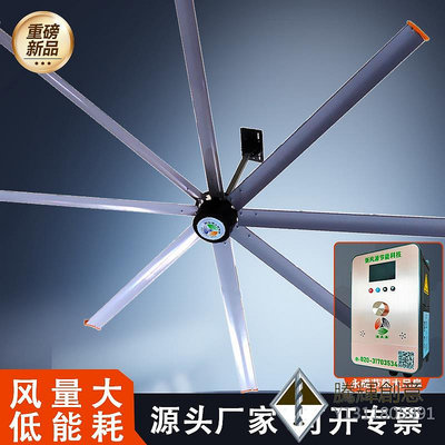 永磁工業大吊扇6.1米超大型商業風扇大風力電扇節能環保通風降溫-