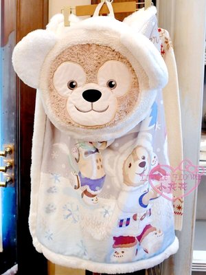 ♥小花花日本精品♥ 東京迪士尼海洋樂園限定 ❄️ 2019 Duffy 歡樂冬季假期系列❄️ 達菲大頭後揹包&毛毯組~5