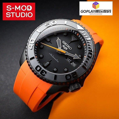 S-mod Seiko 5 SRPD 完美貼合彎曲末端橡膠錶帶 22 毫-OPLAY潮玩數碼