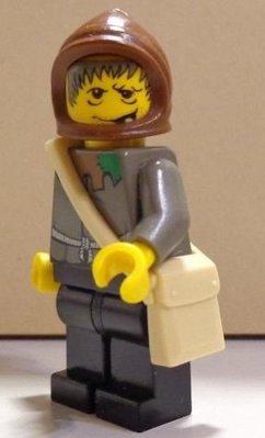 【LEGO樂高】城市探險系列人偶配件 米色側背背包 Tan Pouch