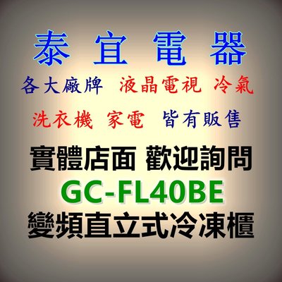 【泰宜電器】LG 樂金 GC-FL40BE 變頻直立式冷凍櫃 324L 【另有GR-FL40MS】