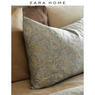 Zara Home 佩斯利花紋緞面枕套 41131091400精品 促銷 正品 夏季