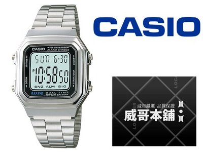 【威哥本舖】Casio台灣原廠公司貨 A178WA-1A 十年電力電子錶 A178WA