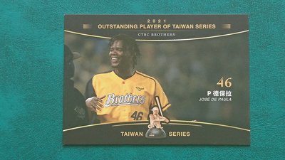 (收藏家的卡)~ 2021中華職棒卡兄弟【德保拉】台灣大賽優秀球員