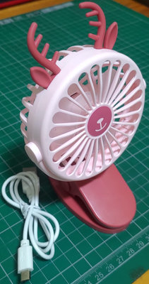 USB風扇 夜燈 麋鹿 攜帶式 風扇 小風扇 迷你風扇 夾扇 立扇